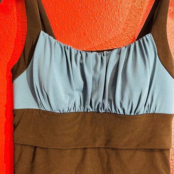 Enfocus Studio Black and Blue Strapless Ruched Cocktail Dress, size 10 - Picture 2 of 9